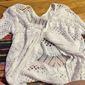 White sweater very cute